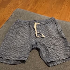 J. Crew Navy Checkered Drawstring Shorts